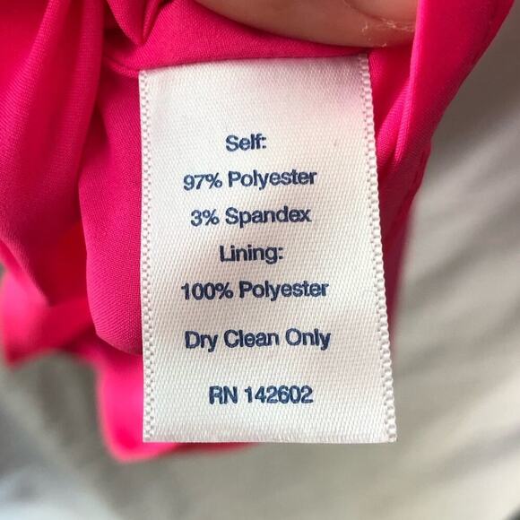 STS Sail To Stable Hot Pink Button Back Sleeveless Hydra Cowl Neck Dress Sz M - Picture 5 of 7